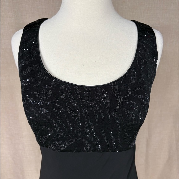 R&M Richards Black Chiffon Dress w/ Sparkle Jacket | Size 18 - Picture 4 of 6
